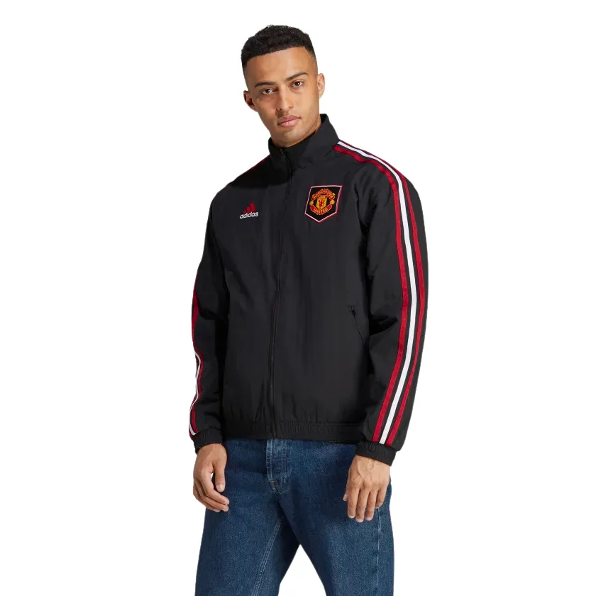 ADIDAS MANCHESTER UNITED REVERSIBLE ANTHEM JACKET-BLACK