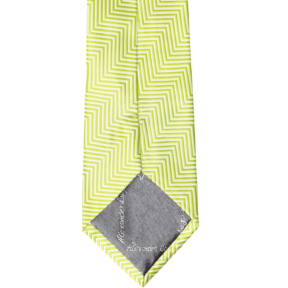 Apple Green Kimberly Chevron Striped Necktie