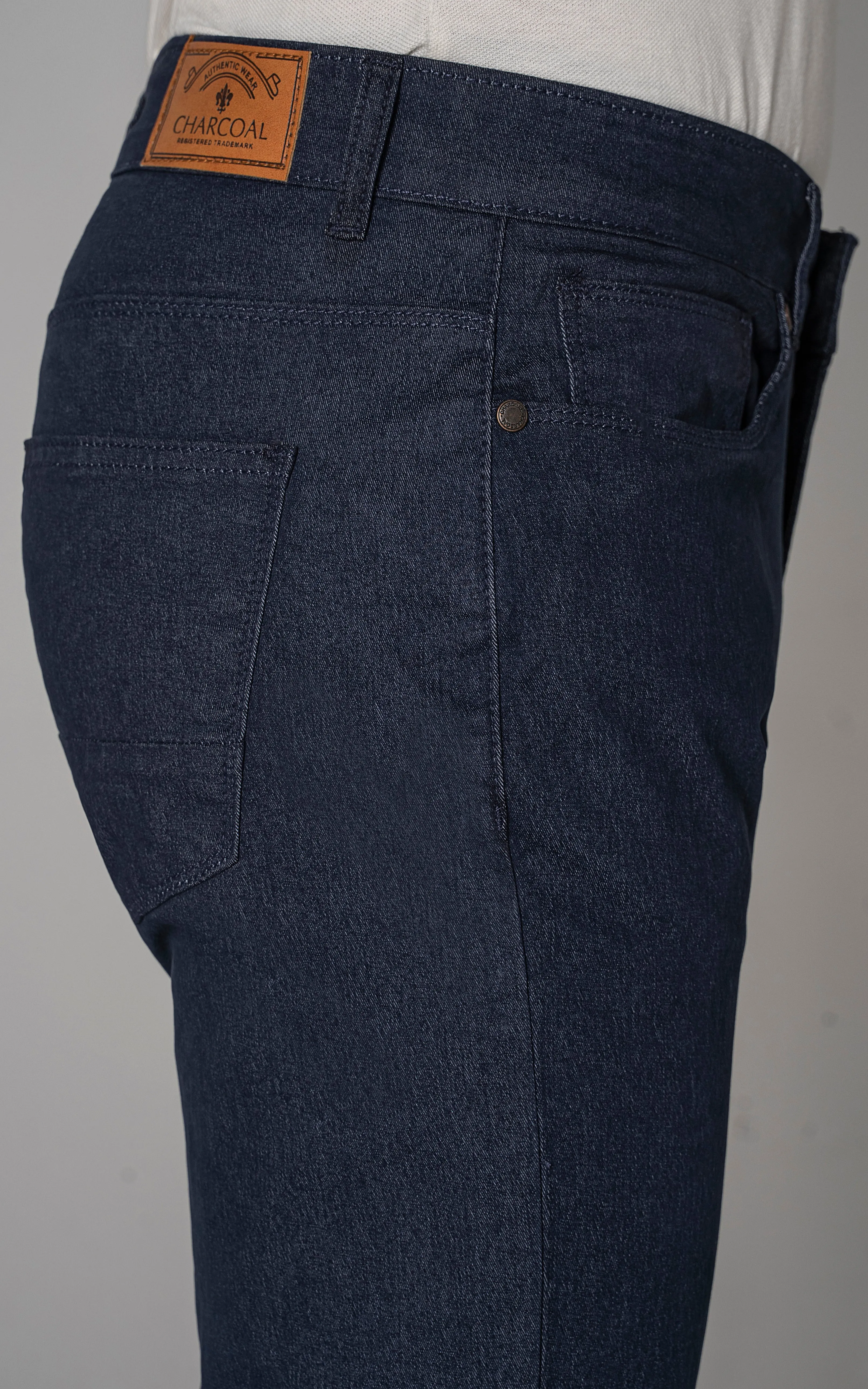 BASIC 5-POCKET MELANGE PANT NAVY