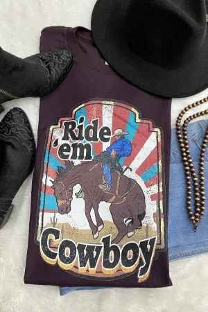 BC RIDE EM COWBOY - PLUM