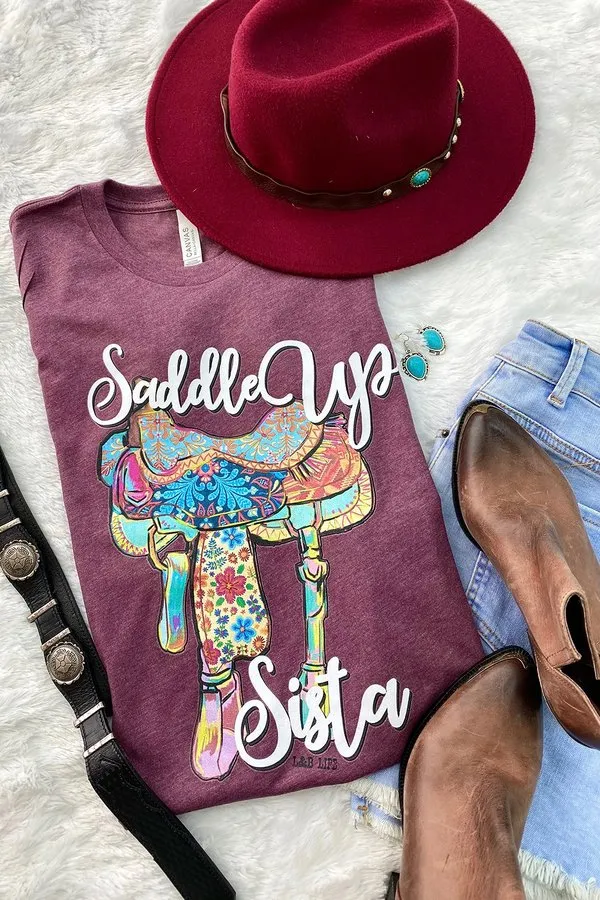 BC SADDLE UP SIS- HEATHER MAROON