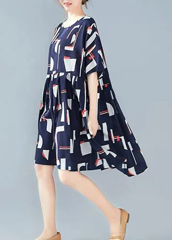 Beautiful blue Cotton outfit prints Dresses summer Dresses