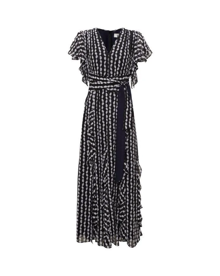 Bleuet Dot Print Maxi Dress