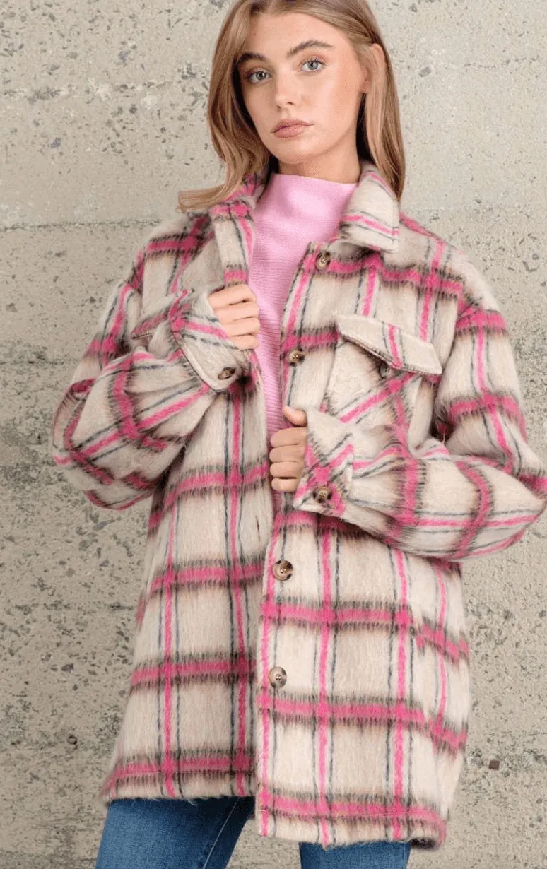 Button Down Furry Jacket by Shop Neighbor JK8089