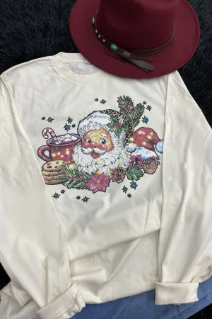 CH LS VINTAGE SANTA  - CREAM