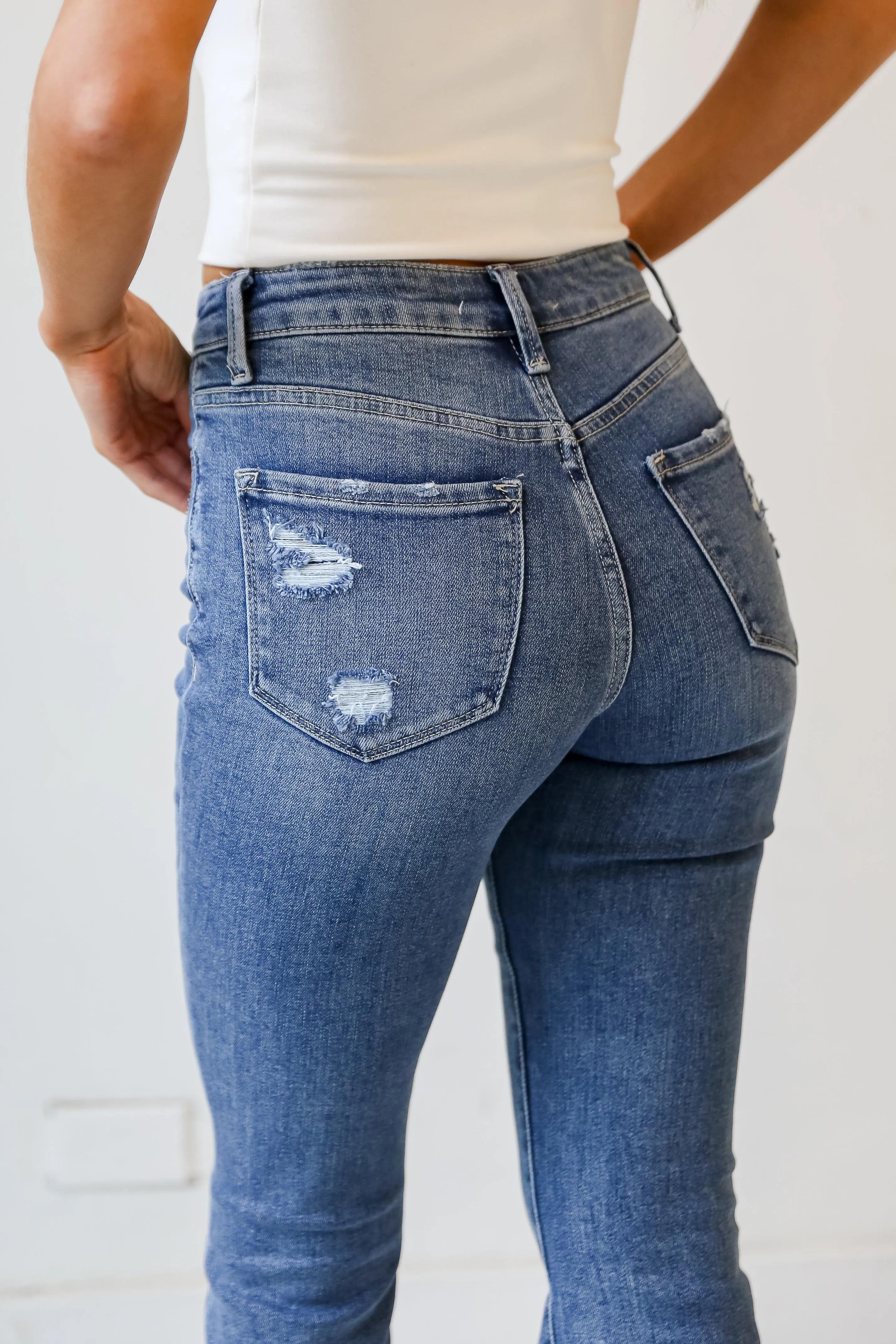 Coveted Coolness Medium Wash Flare Jeans Plus