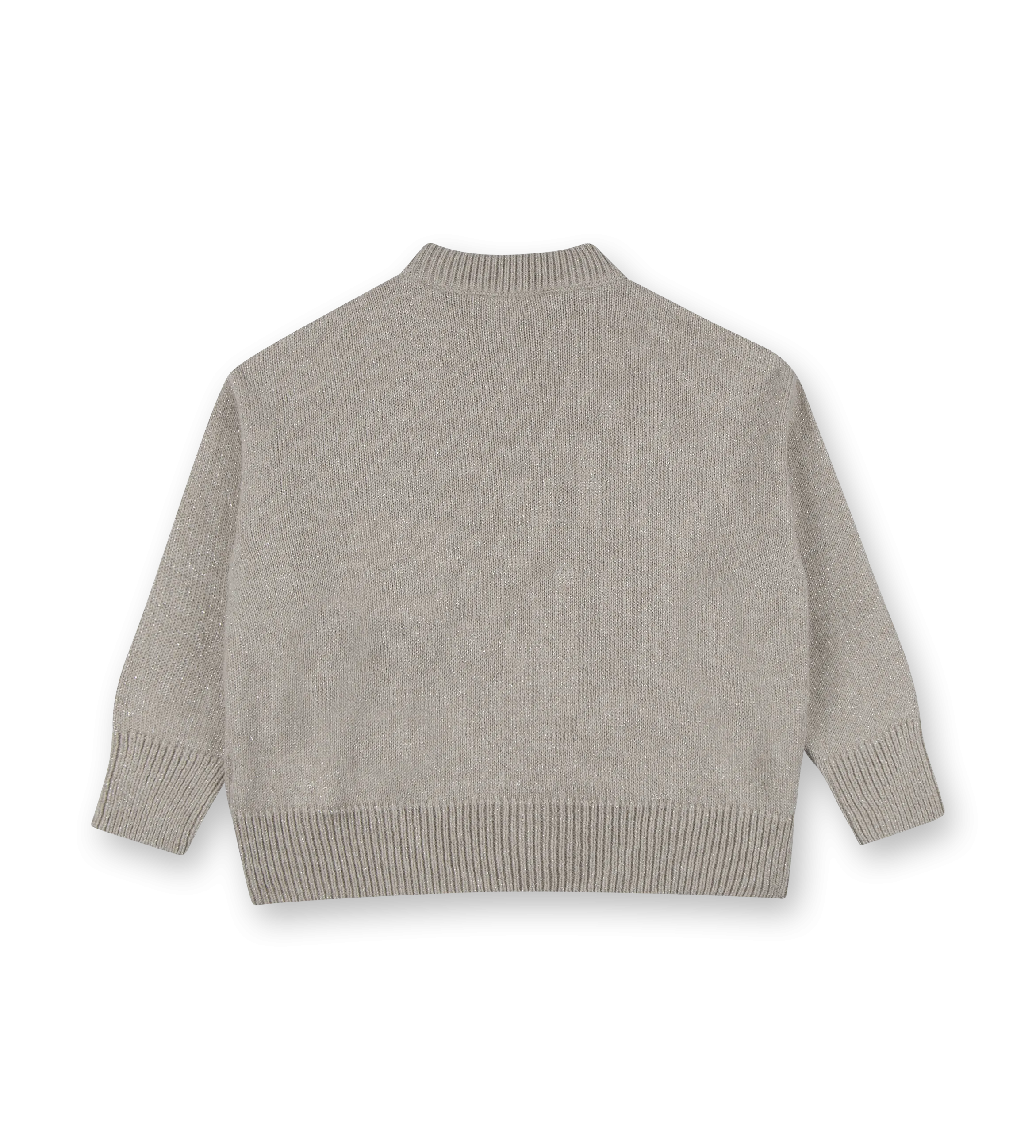 Curved Logo Sweater Ice Silver