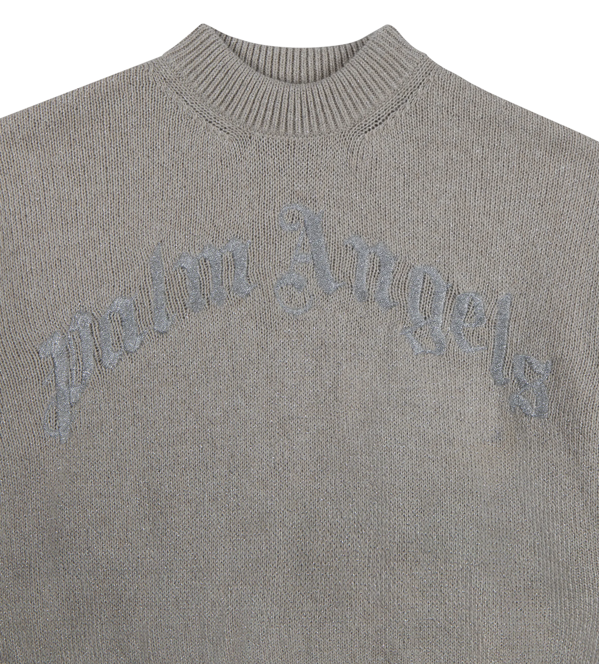 Curved Logo Sweater Ice Silver