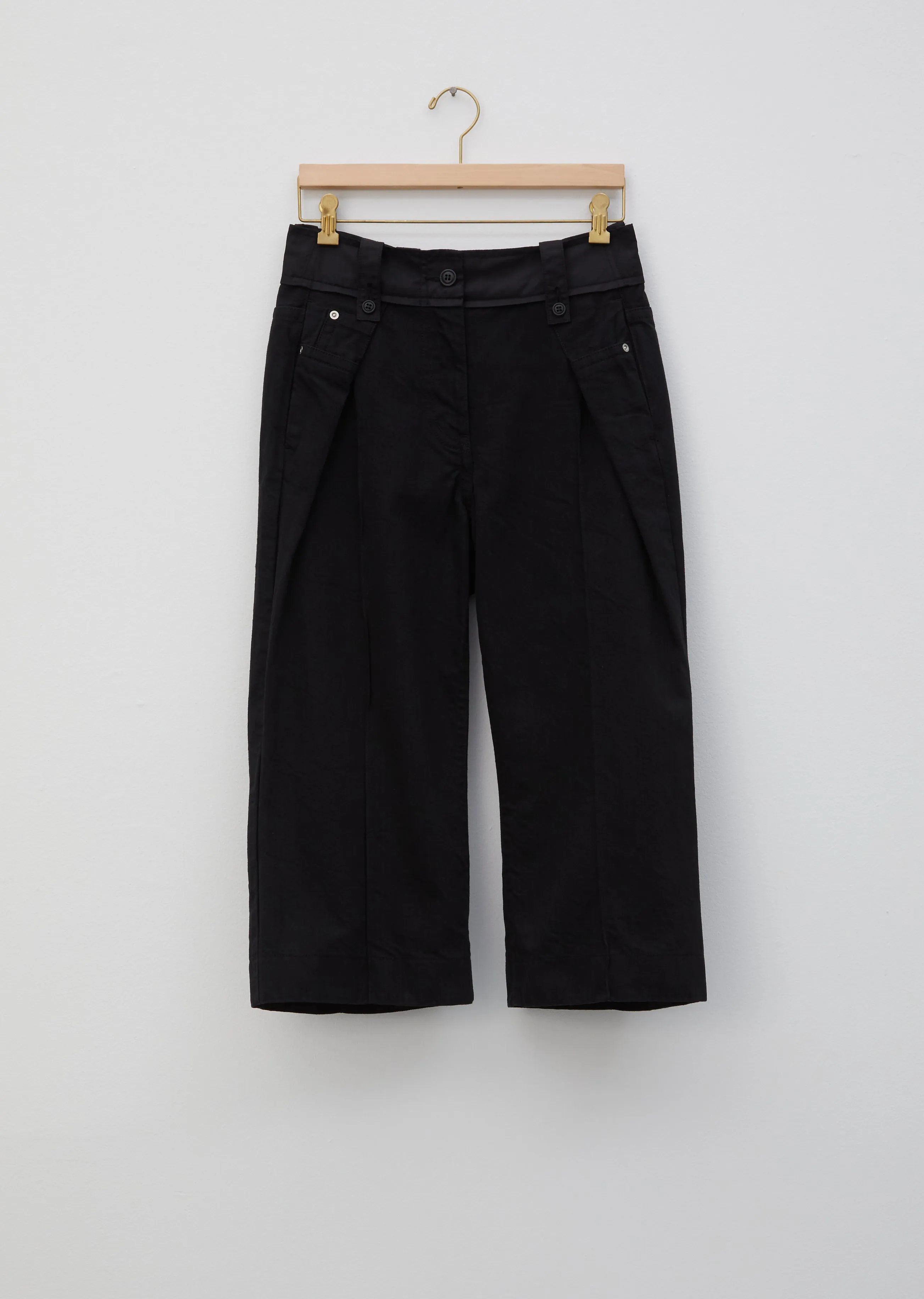 Denim & Taffeta Pants