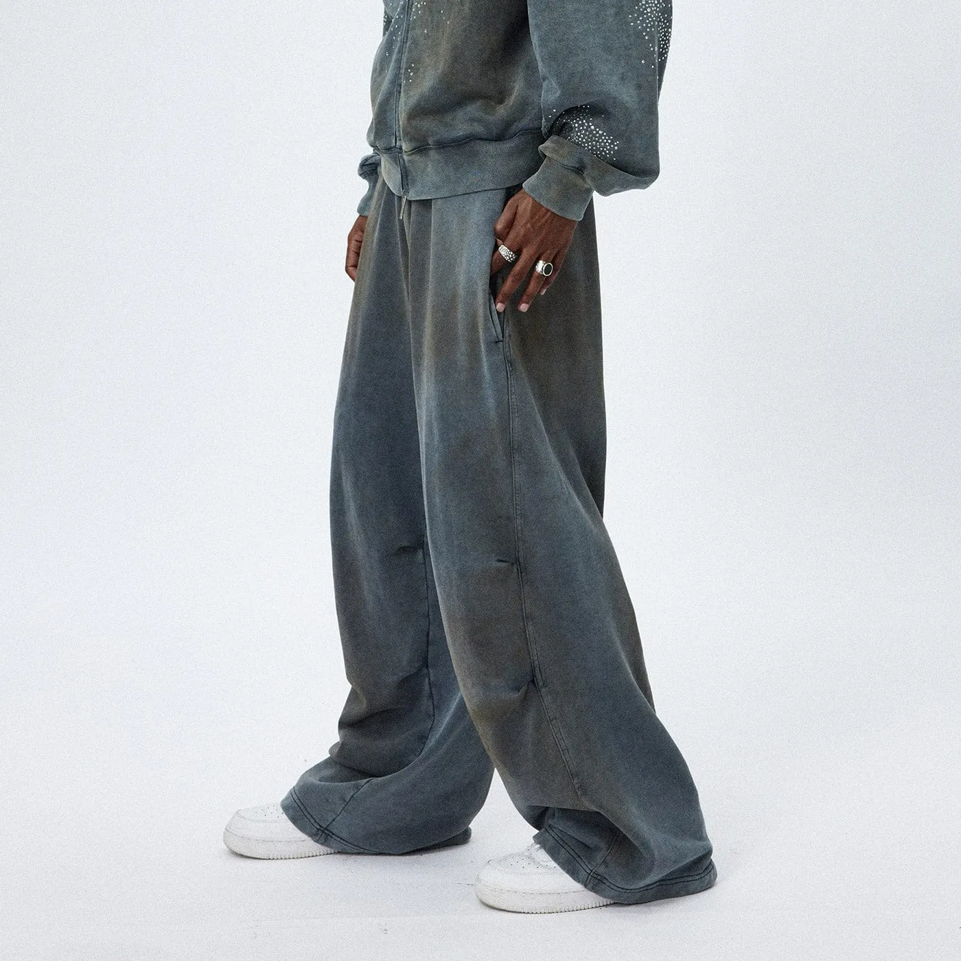 Distressed Wide Leg Sweatpants