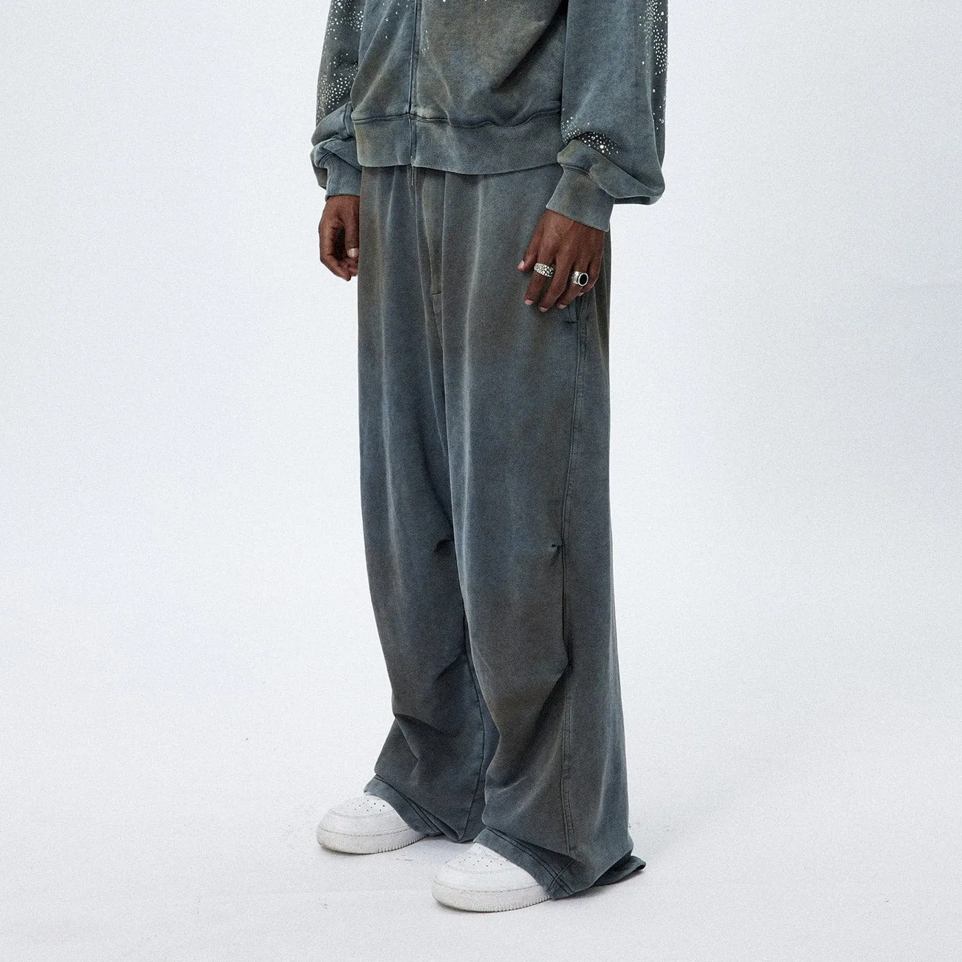 Distressed Wide Leg Sweatpants