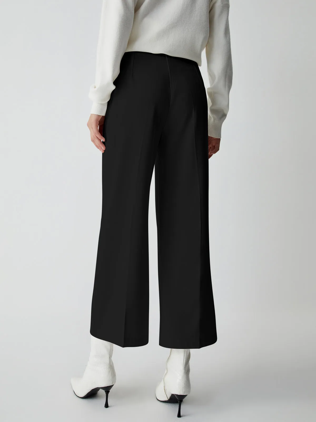 Effortless Wide Graceful Leg Culotte Pants