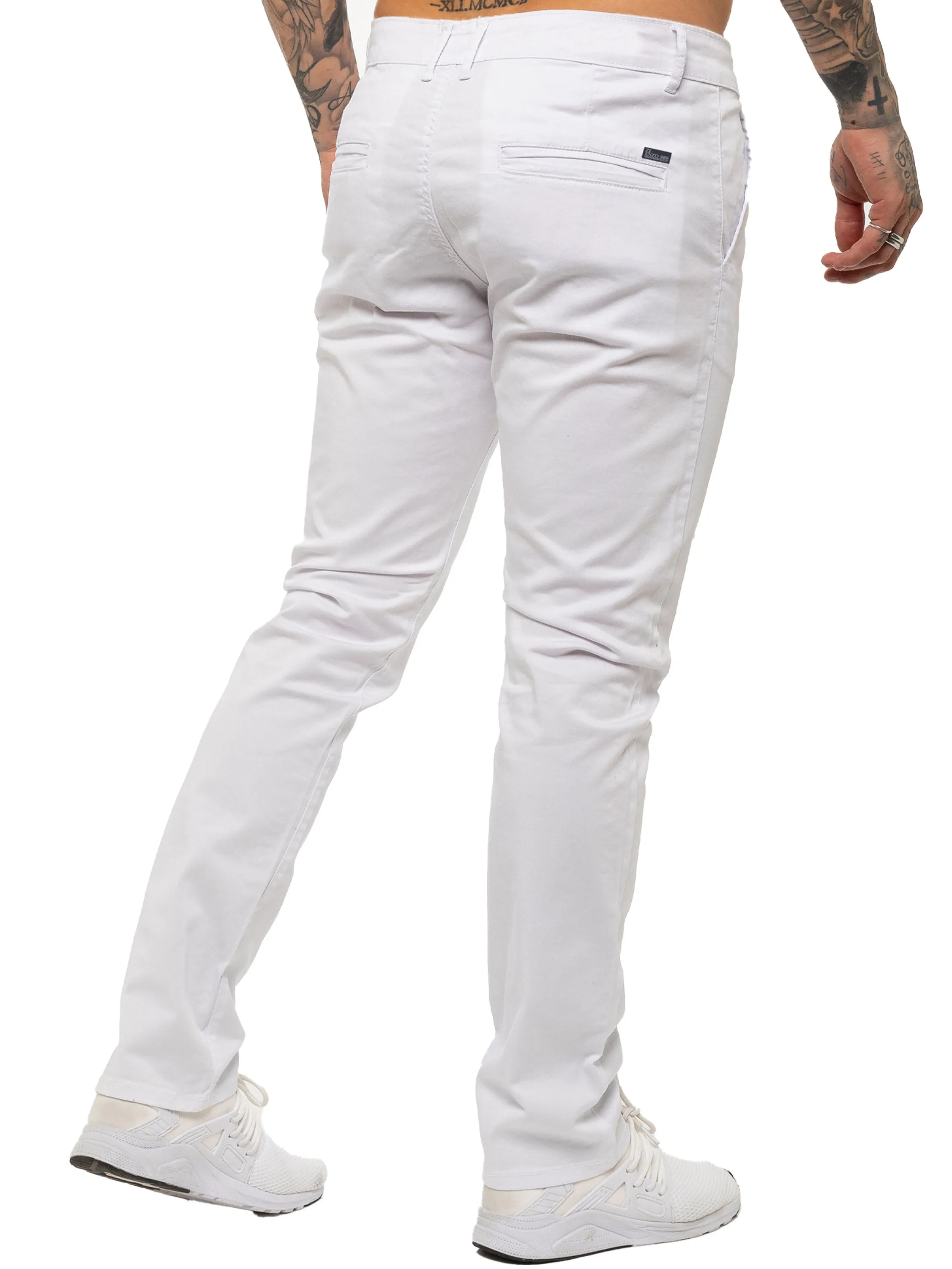 Enzo | Mens Slim Fit Stretch Chino Trousers