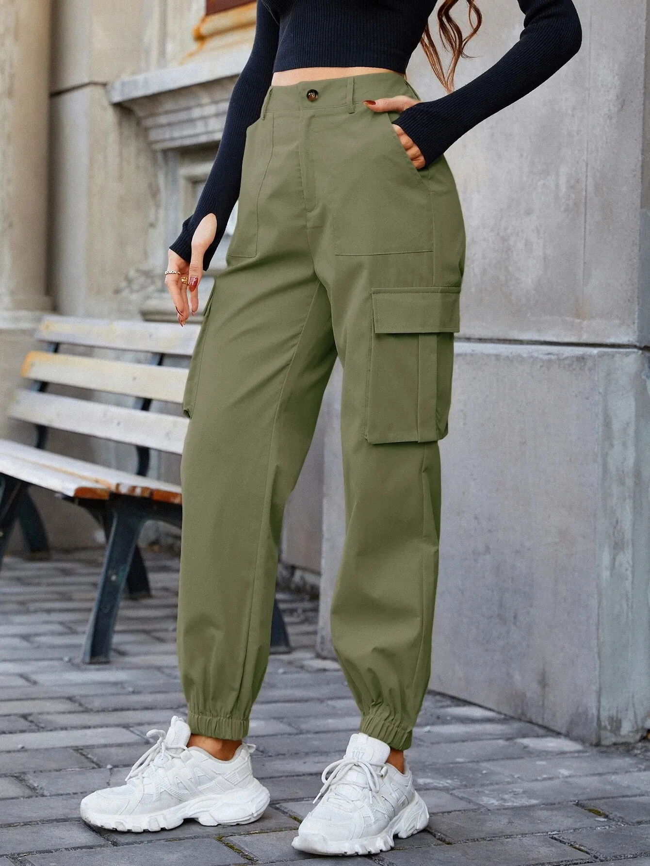 Ezwear Slant Pocket Cargo Pants