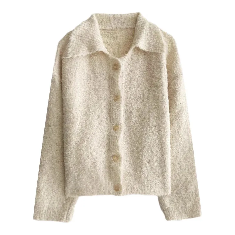 knitted cardigan simple short sweater jacket      S4730