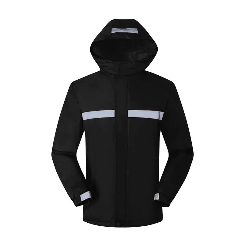 Men's Reflective Winter Safety Jacket - Warm, Breathable, Waterproof for Work & Outdoor | H2828