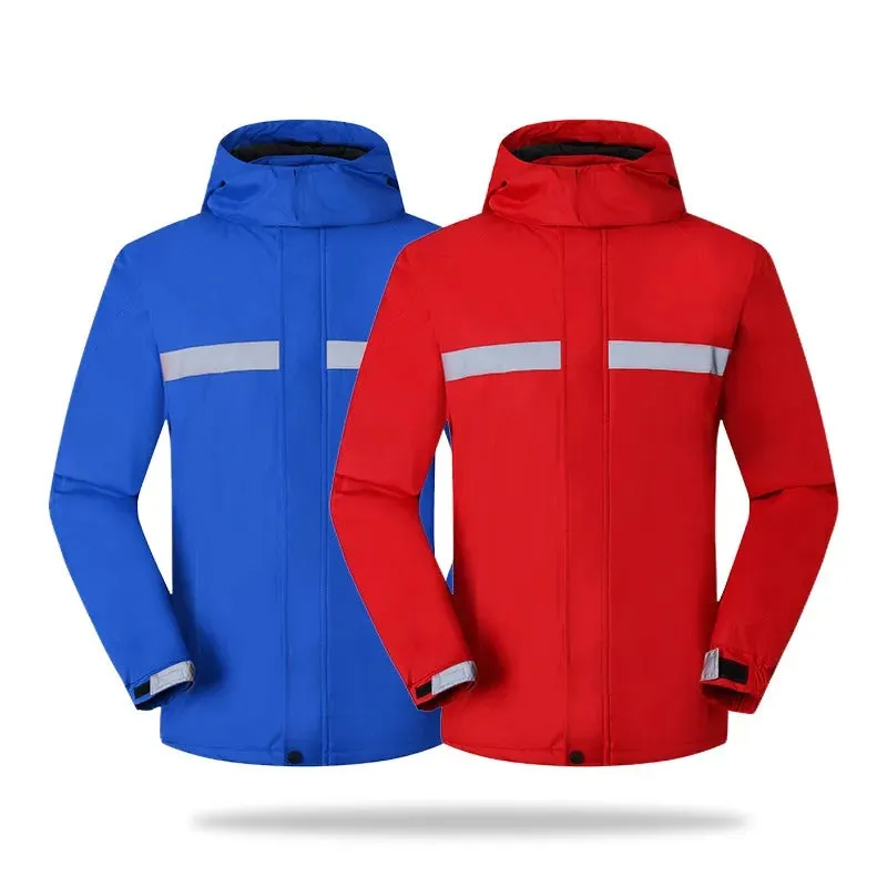 Men's Reflective Winter Safety Jacket - Warm, Breathable, Waterproof for Work & Outdoor | H2828