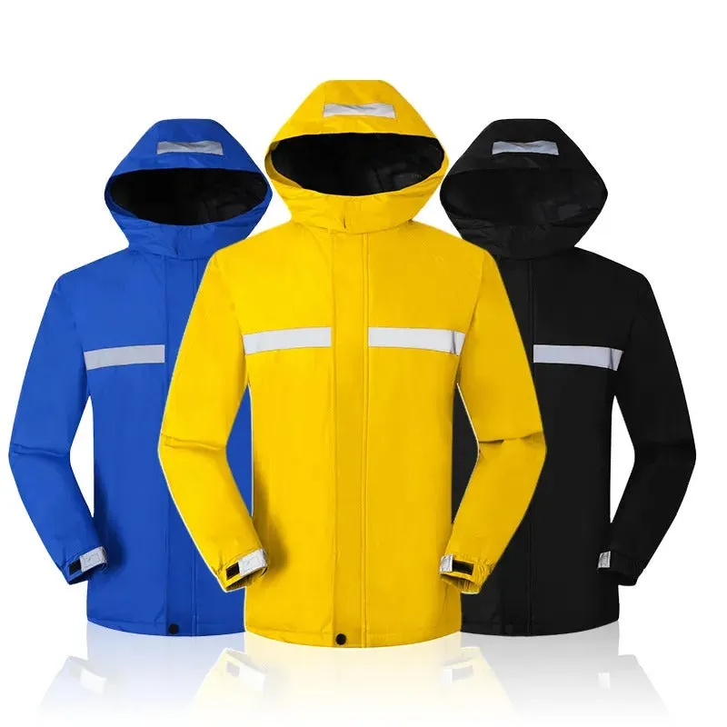 Men's Reflective Winter Safety Jacket - Warm, Breathable, Waterproof for Work & Outdoor | H2828