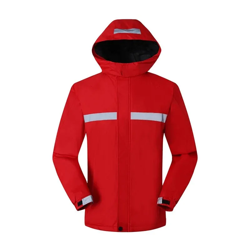 Men's Reflective Winter Safety Jacket - Warm, Breathable, Waterproof for Work & Outdoor | H2828