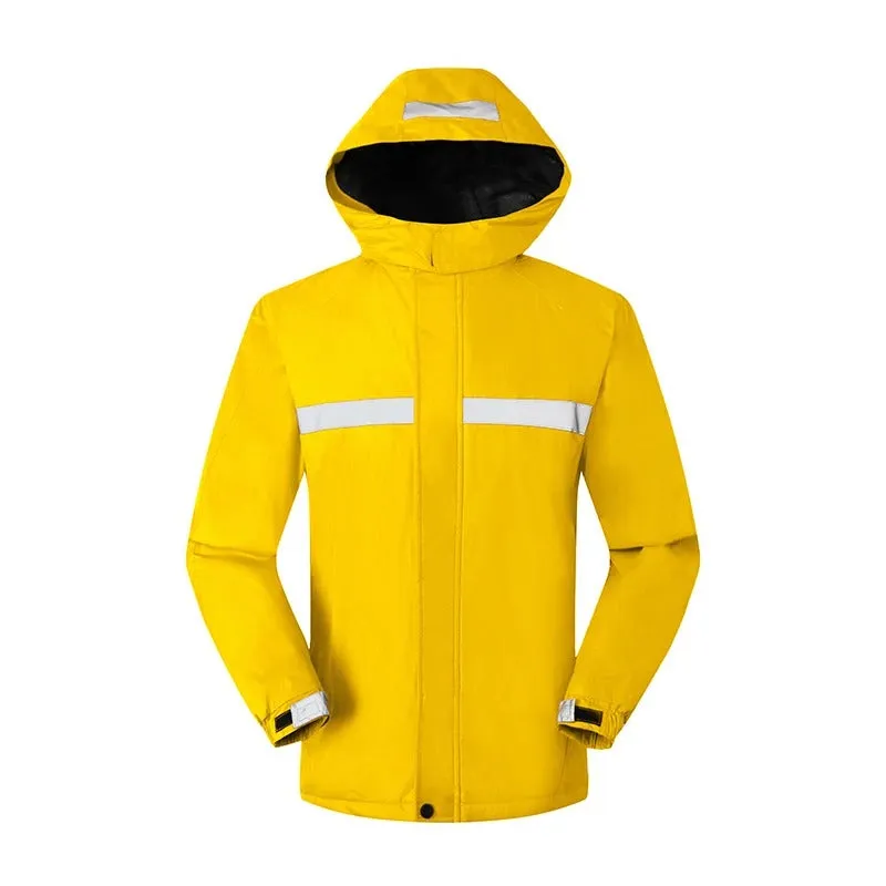 Men's Reflective Winter Safety Jacket - Warm, Breathable, Waterproof for Work & Outdoor | H2828