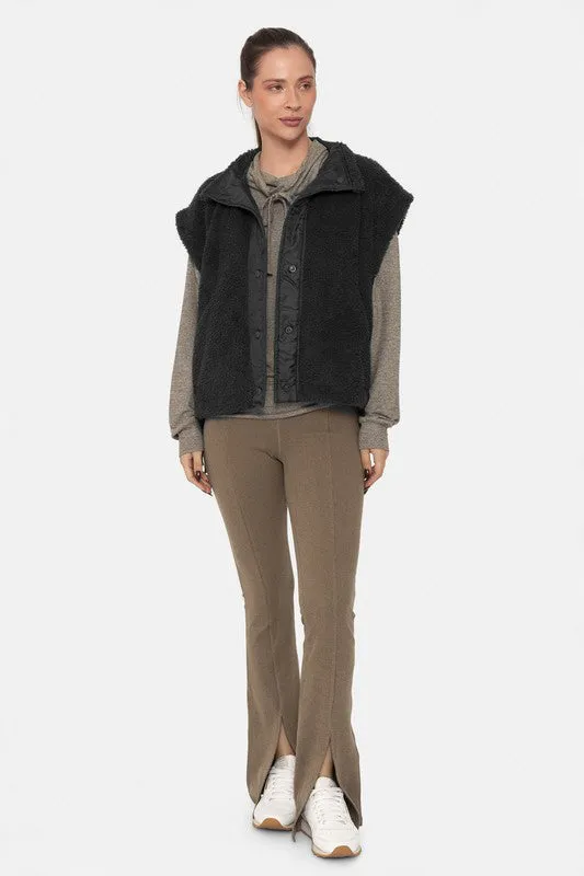 Mono B Sherpa Side Tie Vest