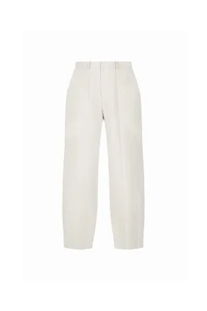 Nha Pegged High Waist Khaki Seven-Eighth Pants