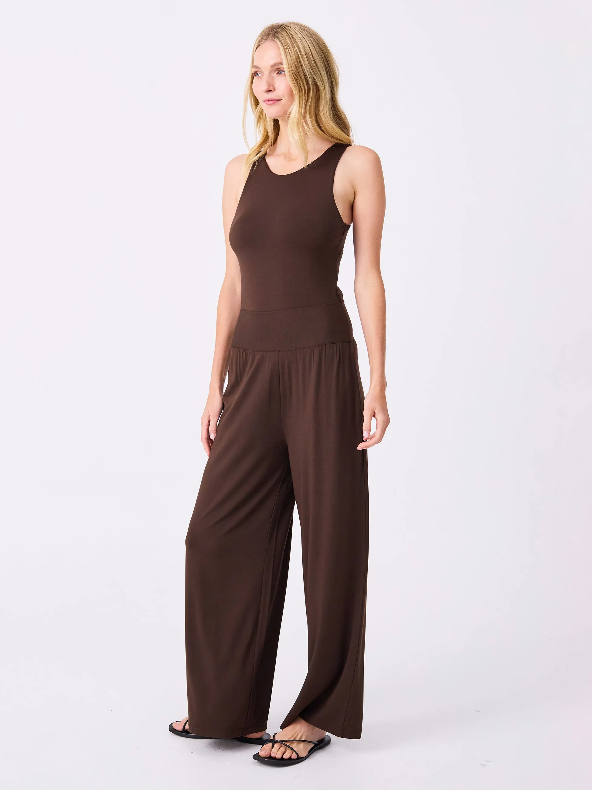 Nomad Modal Wide Leg Pant - Coffee Bean