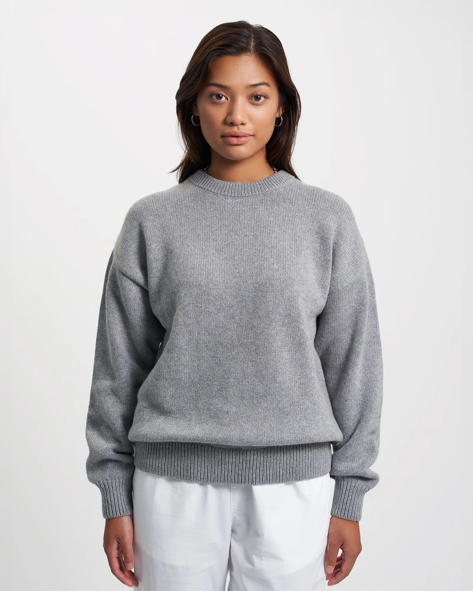 Oversized Merino Wool Crew - Burned Yellow