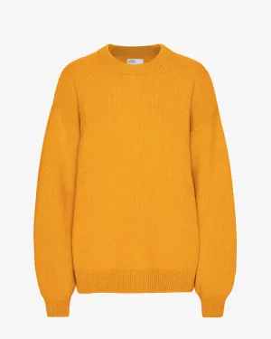 Oversized Merino Wool Crew - Burned Yellow