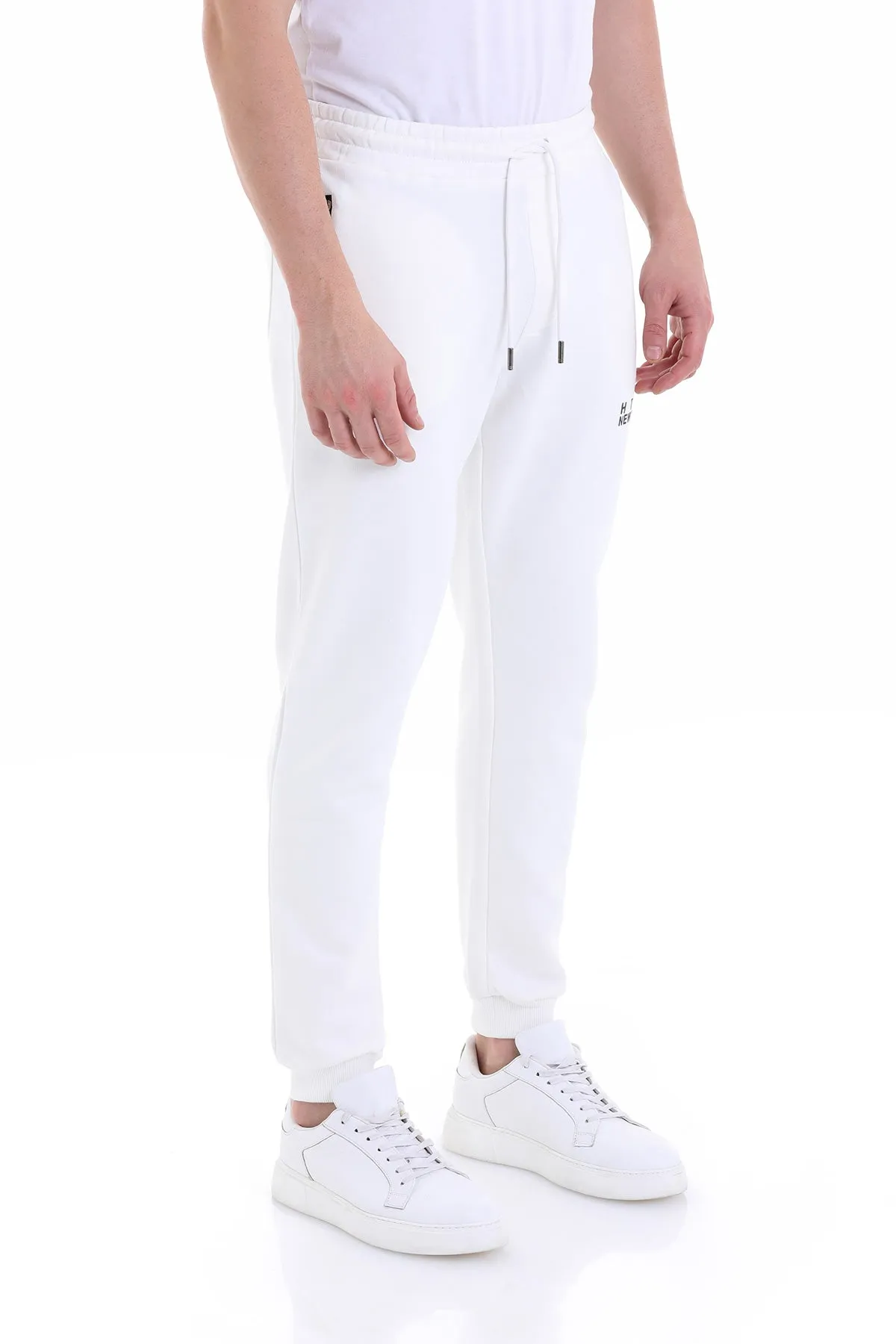 Regular Fit Cotton Blend Ecru Sweatpants