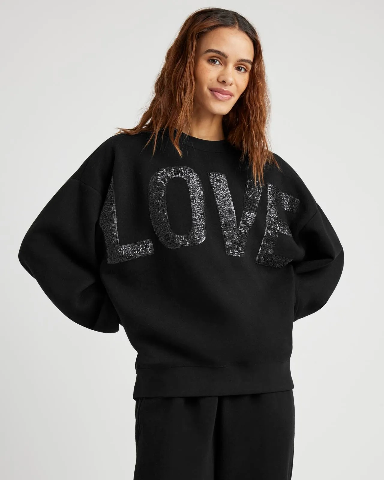 Sequin Fleece Sweatshirt