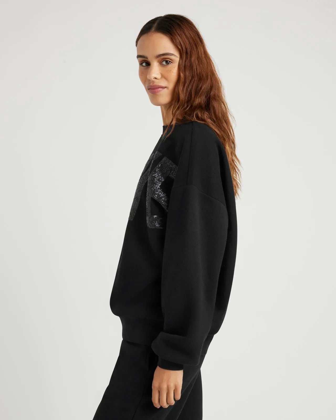 Sequin Fleece Sweatshirt