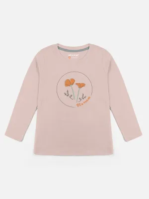 Trendy Printed Round Neck Full Sleeve T-shirts / Tops for Girls.