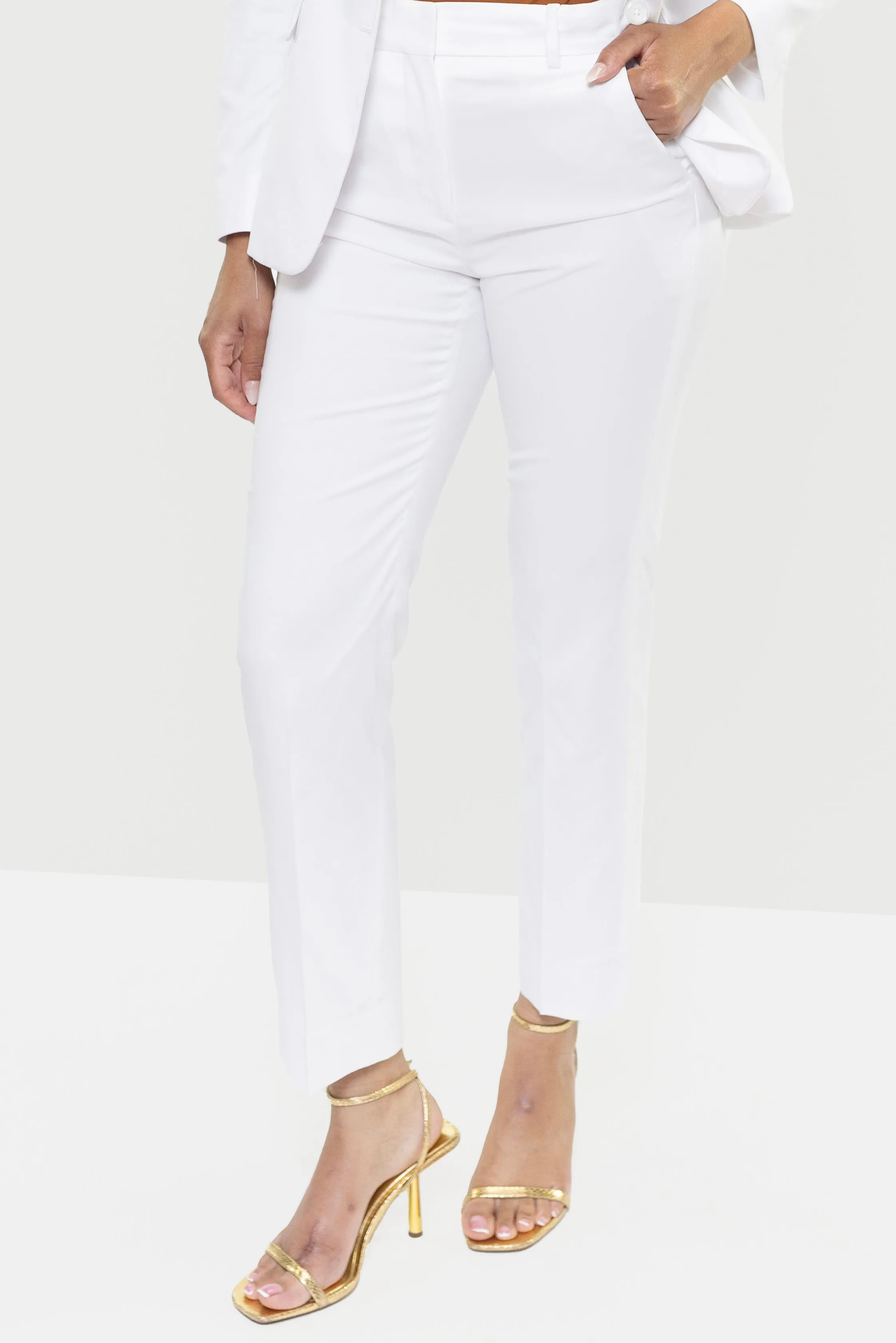 Women's White Suit Separates Pants