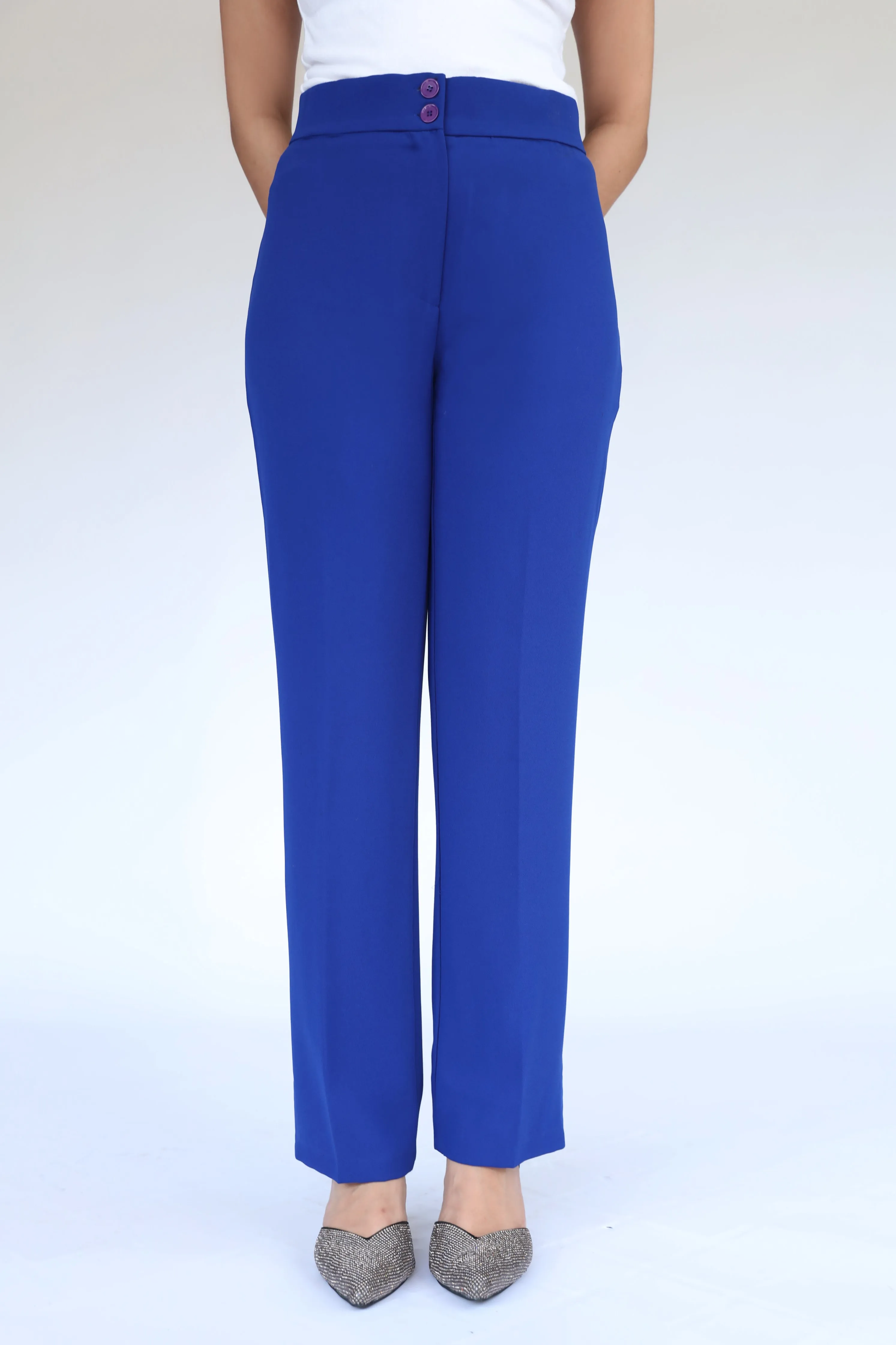 Zoe Straight Pants Ink Blue